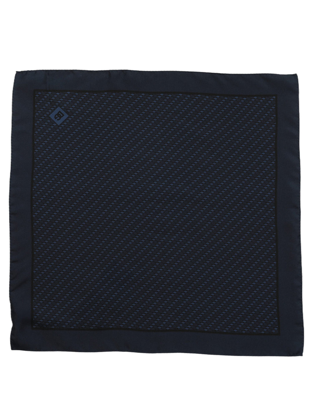 Dolce &amp; Gabbana Dark Blue Silk Pocket Square Foulard Scarf