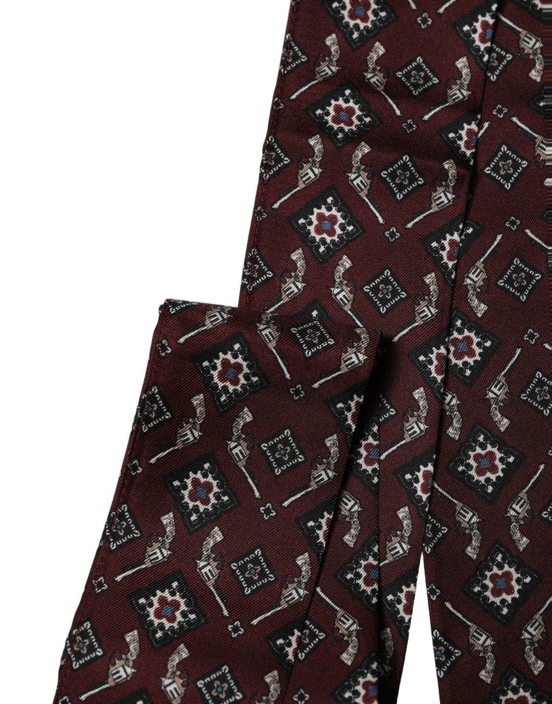 Dolce &amp; Gabbana Burgundy Skinny Twilly Fringed Foulard Scarf