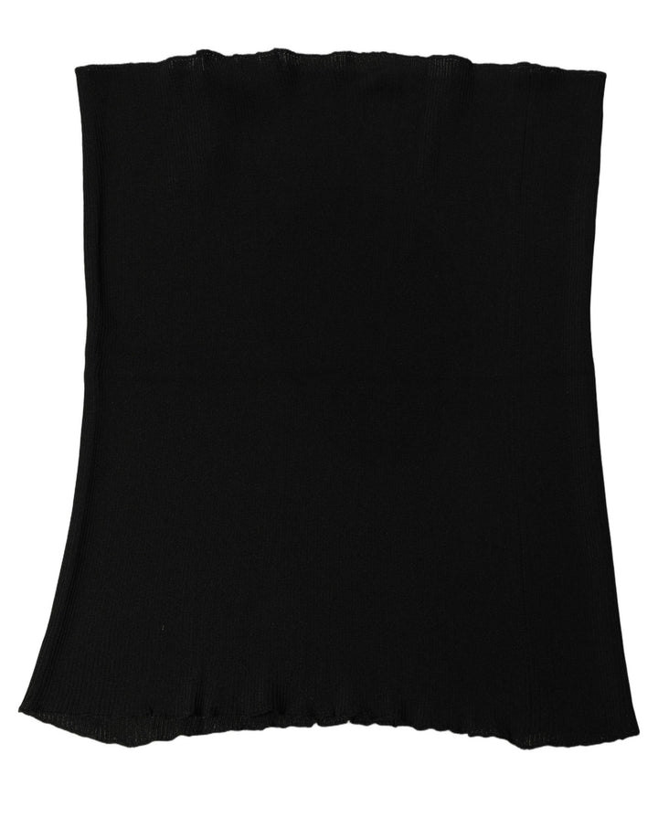 Dolce &amp; Gabbana Men Black Viscose Knitted Neck Warmer Scarf