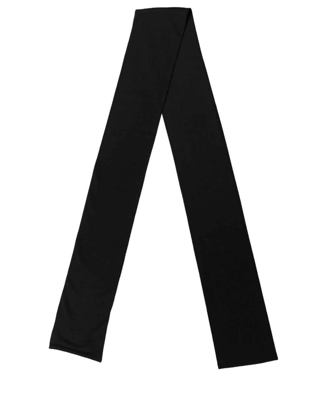 Dolce &amp; Gabbana Black Wool Knitted Neck Shawl Foulard Scarf