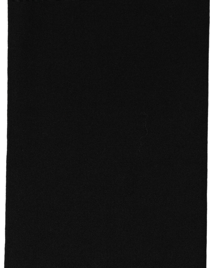 Dolce &amp; Gabbana Black Wool Knitted Neck Shawl Foulard Scarf