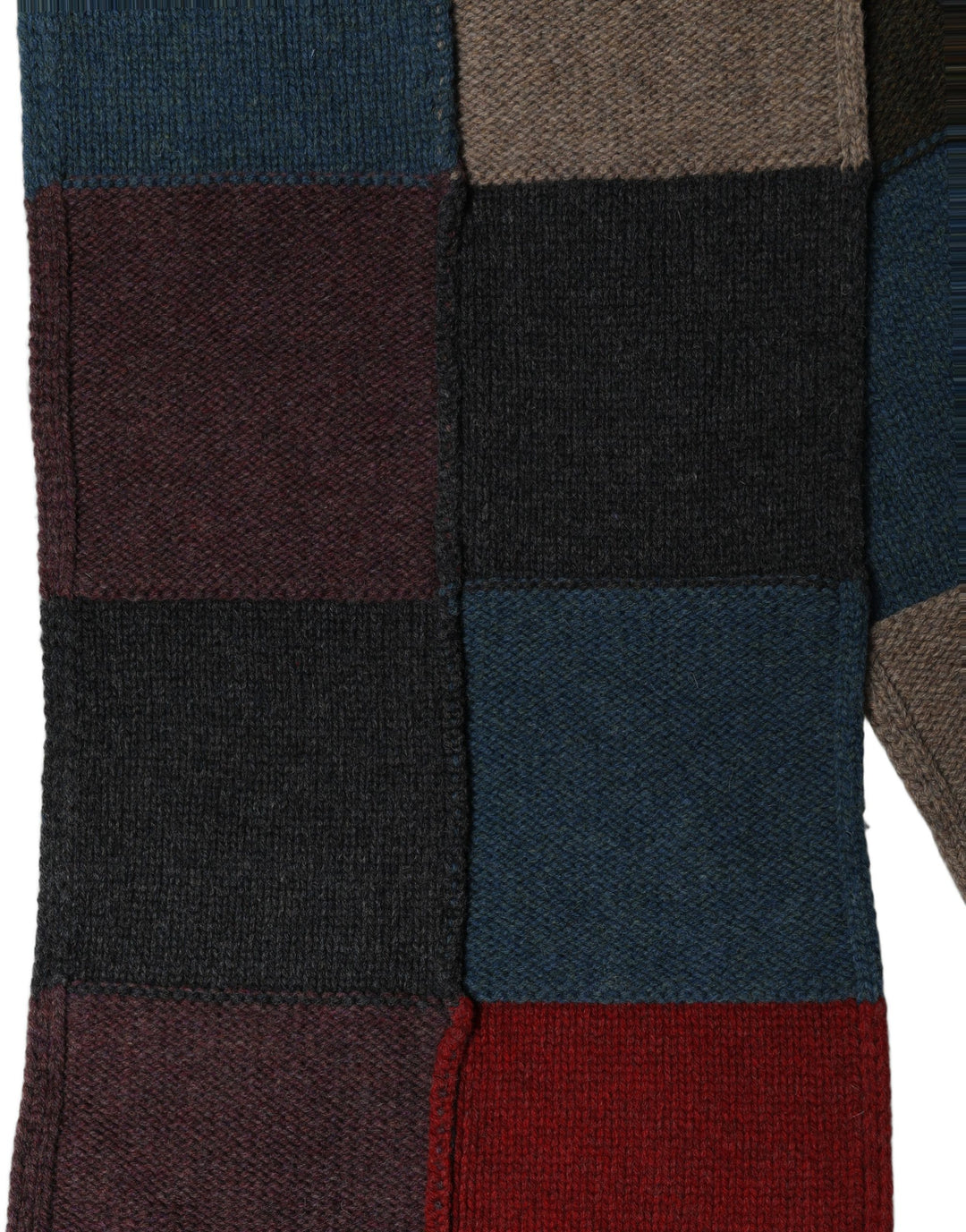Dolce &amp; Gabbana Multicolor Patchwork Knitted Foulard Scarf