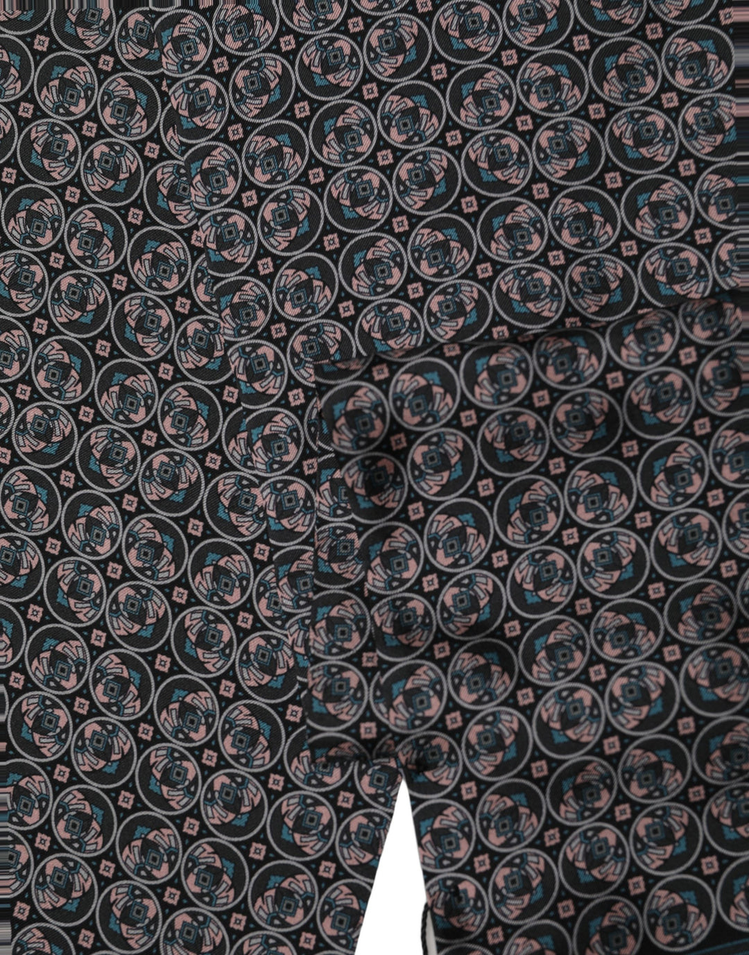 Dolce &amp; Gabbana Black Silk Geometric Fringed Neck Shawl Scarf
