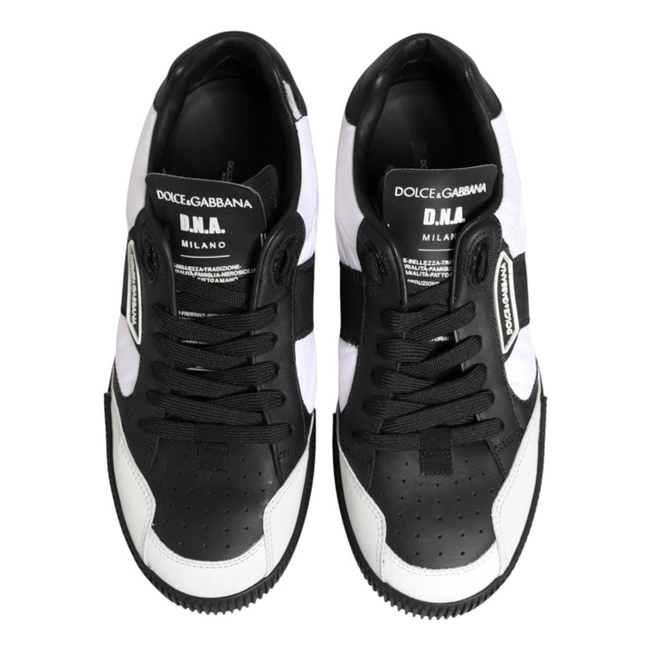Dolce &amp; Gabbana Black White MIAMI Low Top Men Sneakers Shoes
