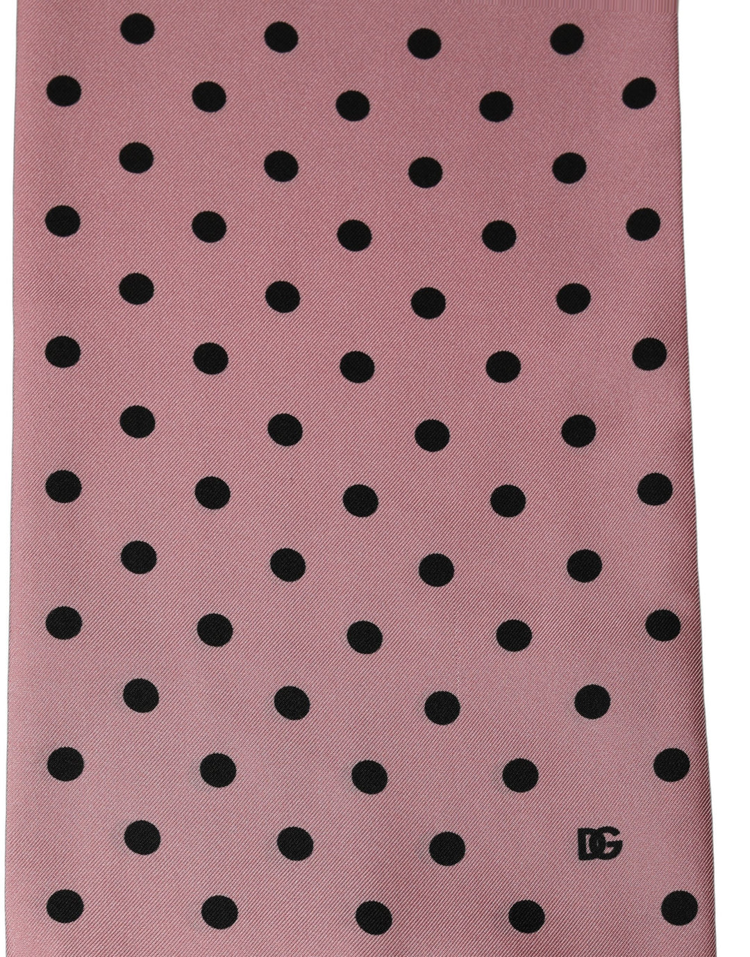 Dolce &amp; Gabbana Pink Polka Dot Silk Fringed Lace Stole Scarf