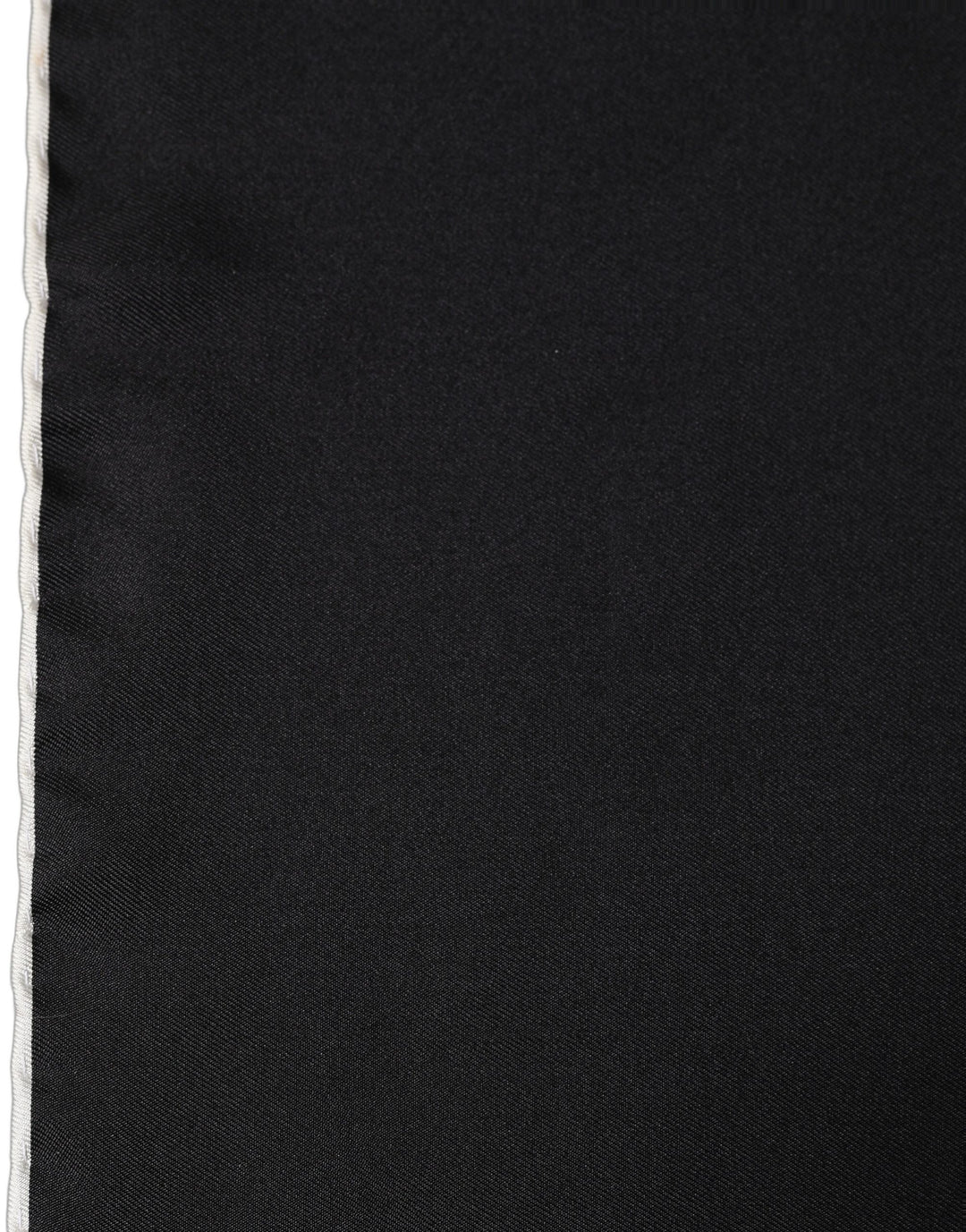 Dolce &amp; Gabbana Men Black Silk Pocket Square Foulard Scarf