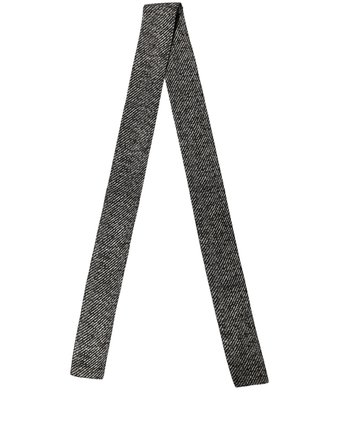 Dolce &amp; Gabbana Black White Herringbone Tweed Shawl Scarf