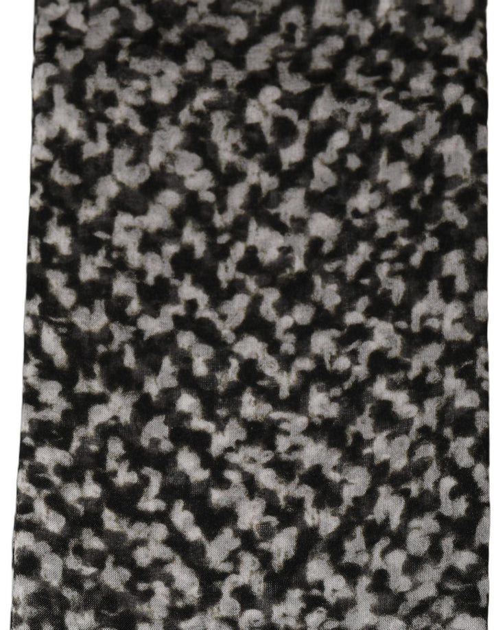 Dolce &amp; Gabbana Black White Herringbone Tweed Shawl Scarf