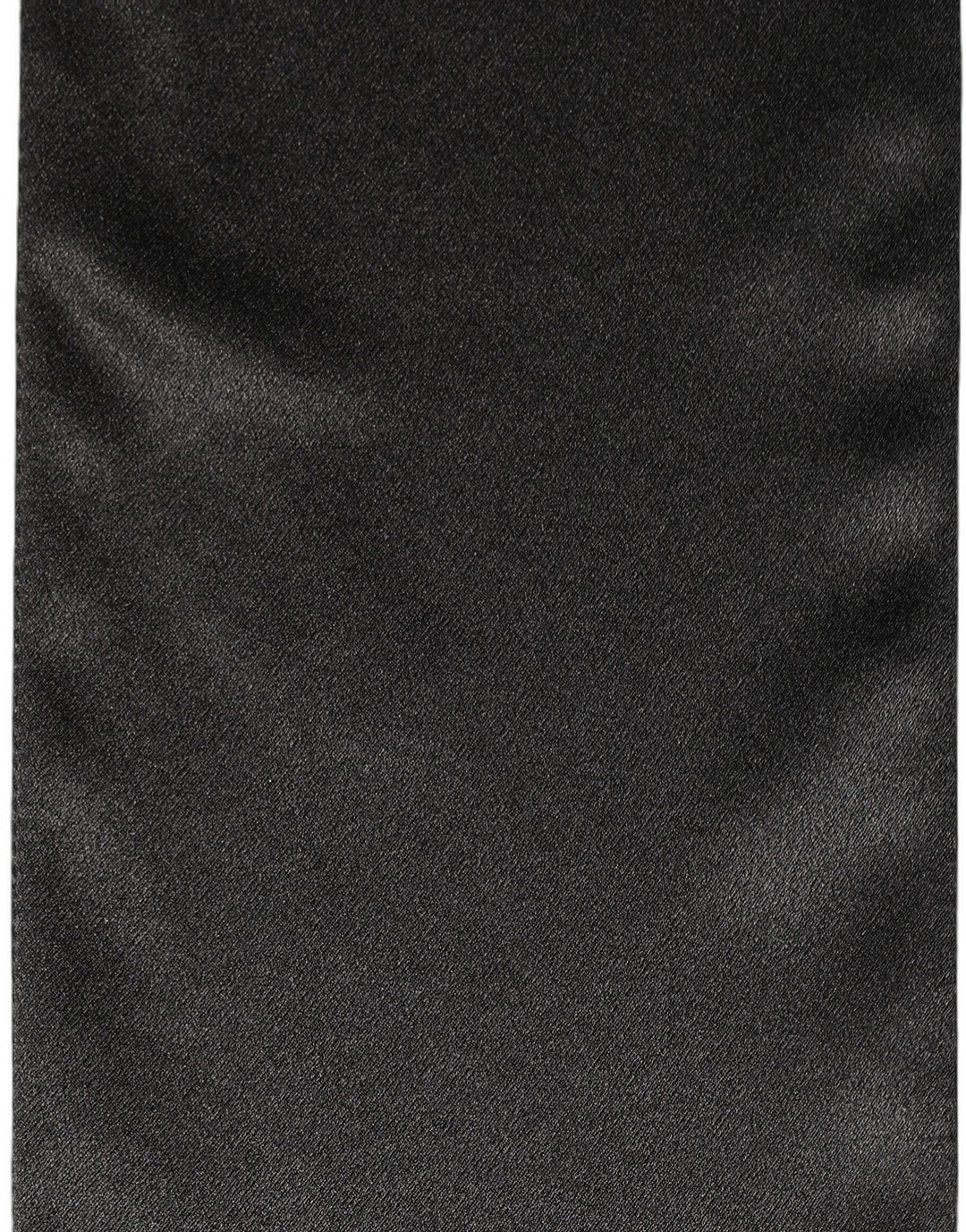Dolce &amp; Gabbana Men Black Satin Silk Skinny Neck Shawl Scarf