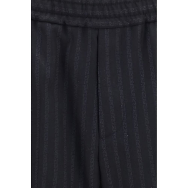 Versace Black Wool Oves Aries Dress Pants