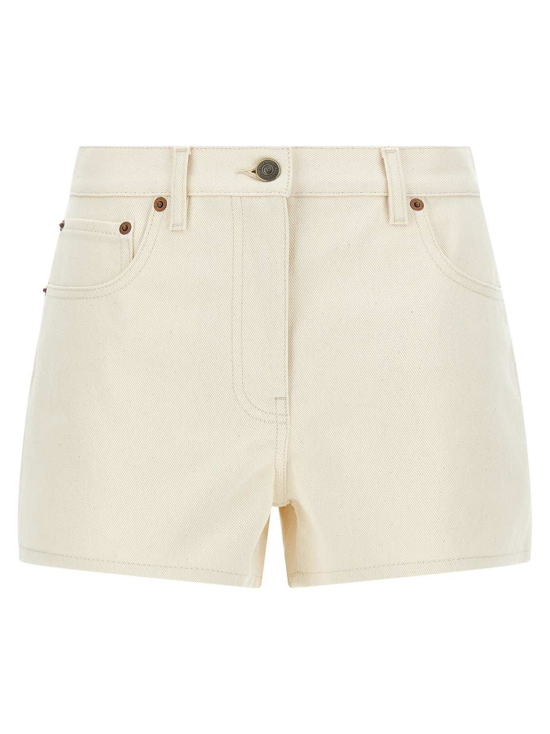 Valentino Garavani Beige Cotton Bermuda Shorts