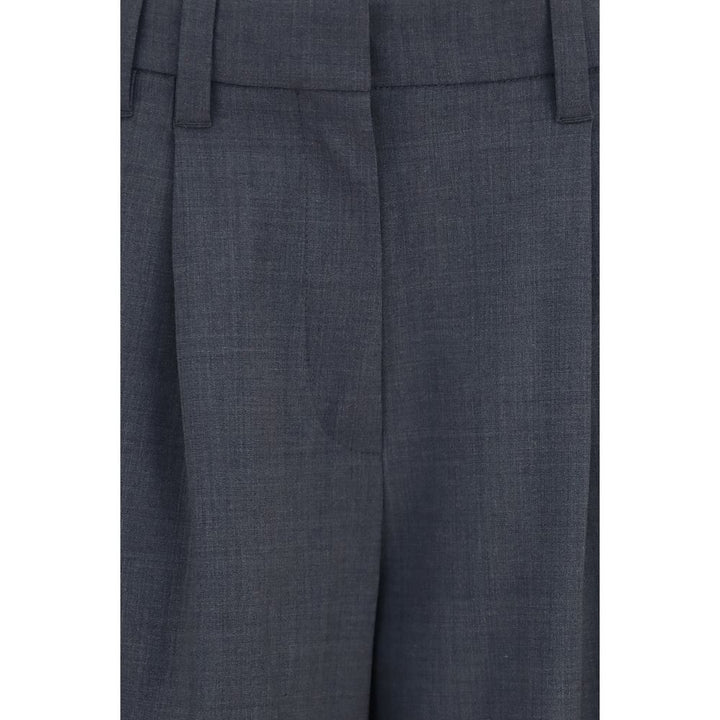 Brunello Cucinelli Gray Wool Oves Aries Dress Pants
