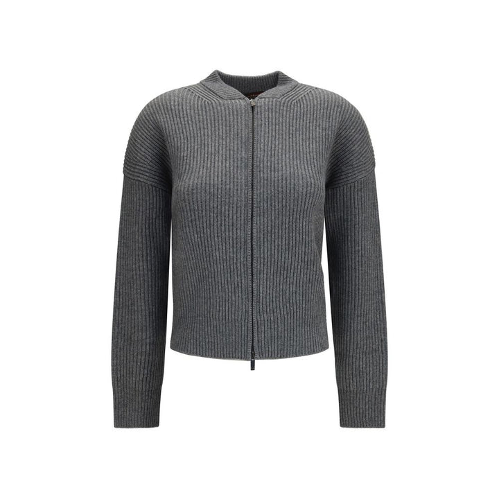 Max Mara Gray Wool Oves Aries Cardigan