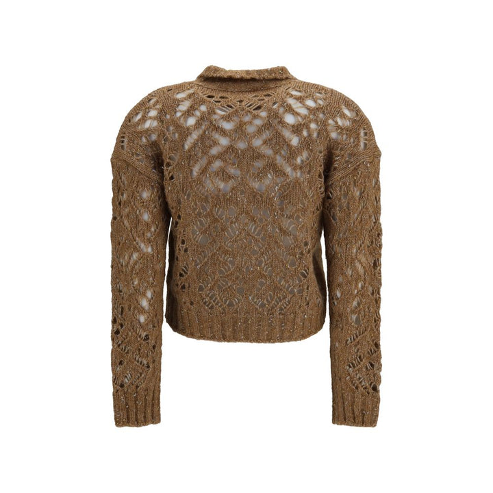Max Mara Brown Alpaca Vicugna Pacos Cardigan
