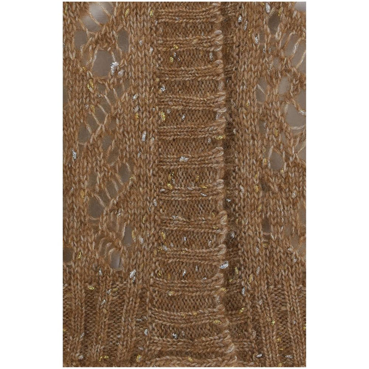 Max Mara Brown Alpaca Vicugna Pacos Cardigan