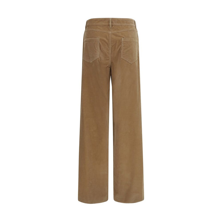 Max Mara Brown Cotton Casual Pants