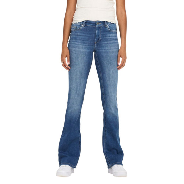 Only Blue Cotton Bootcut Jeans
