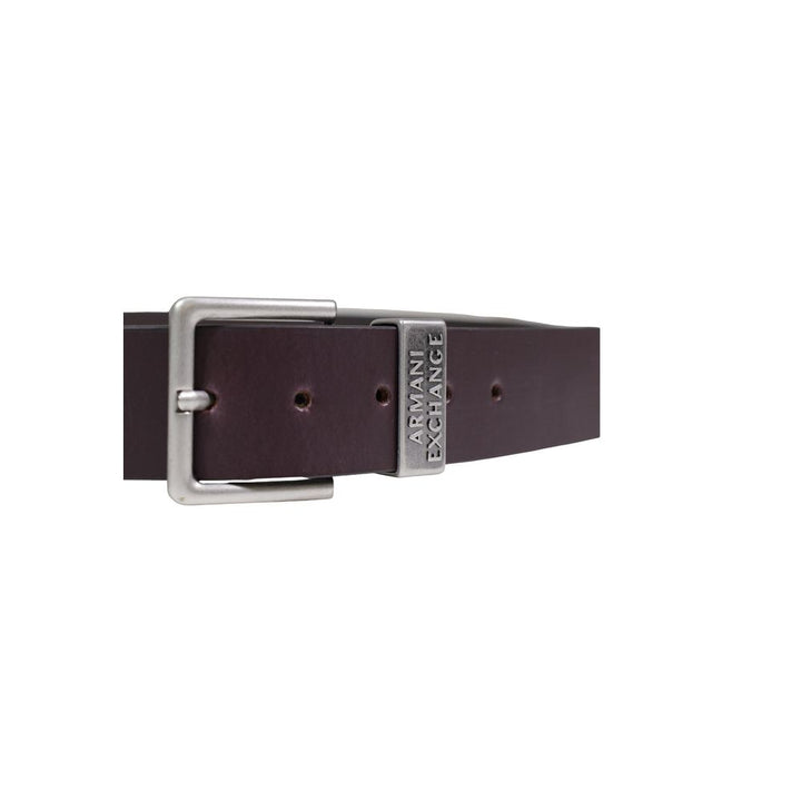 Armani Exchange Brown Leather Regular Belt