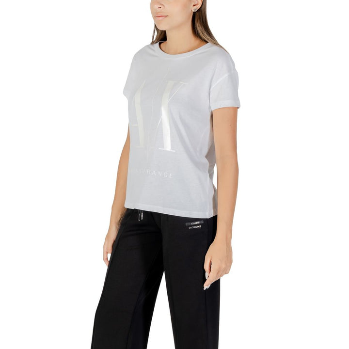 Armani Exchange White Cotton T-Shirt