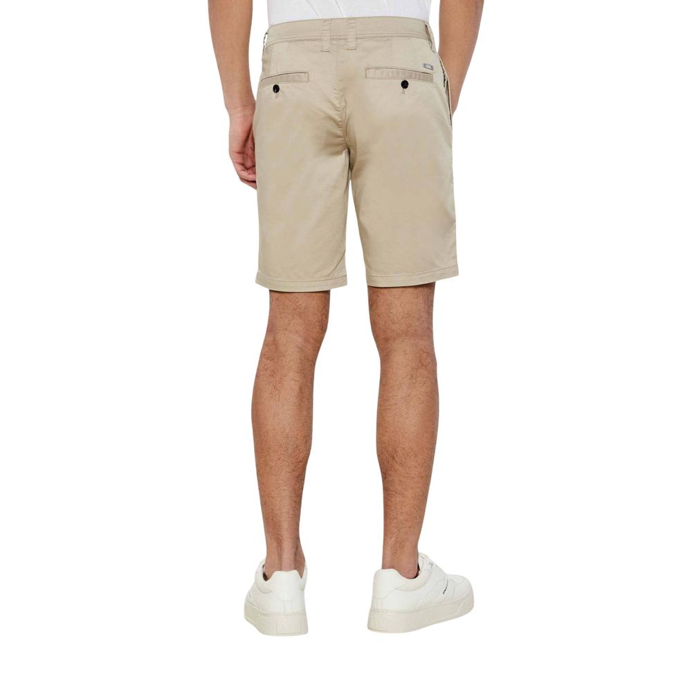 Armani Exchange Beige Cotton Bermuda Shorts