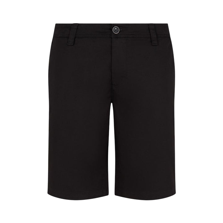 Armani Exchange Black Cotton Bermuda Shorts