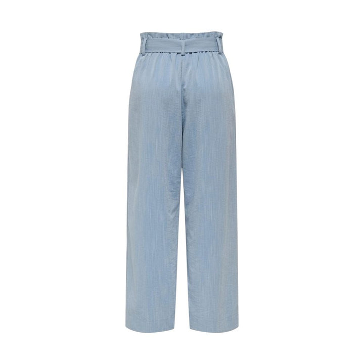 Only Blue Viscose Casual Pants