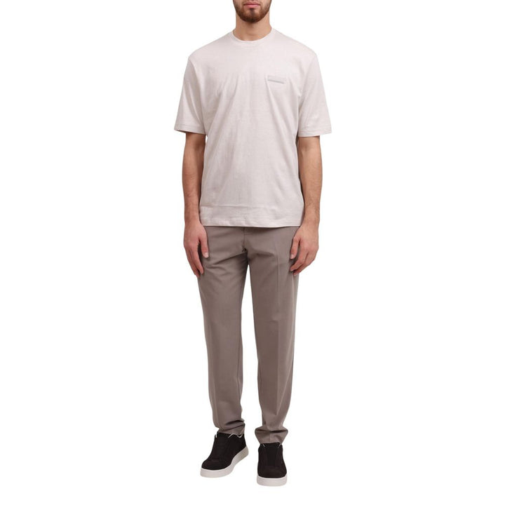 Armani Exchange Beige Lyocell Casual Pants