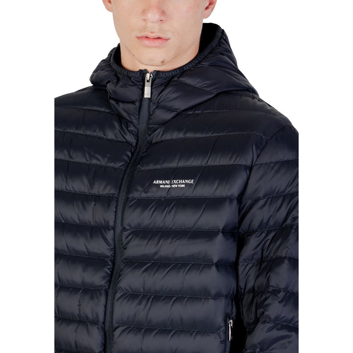 Armani Exchange Blue Polyamide Shell Jacket