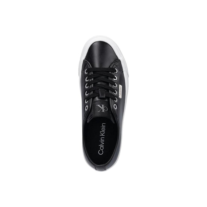 Calvin Klein Jeans Black Leather Low Top Sneakers