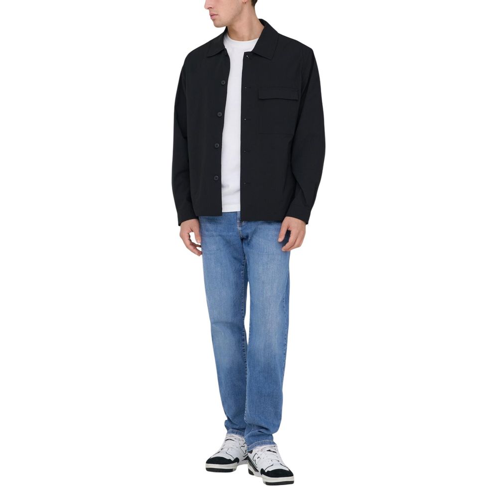 Only &amp; Sons Blue Cotton Relaxed Fit Jeans