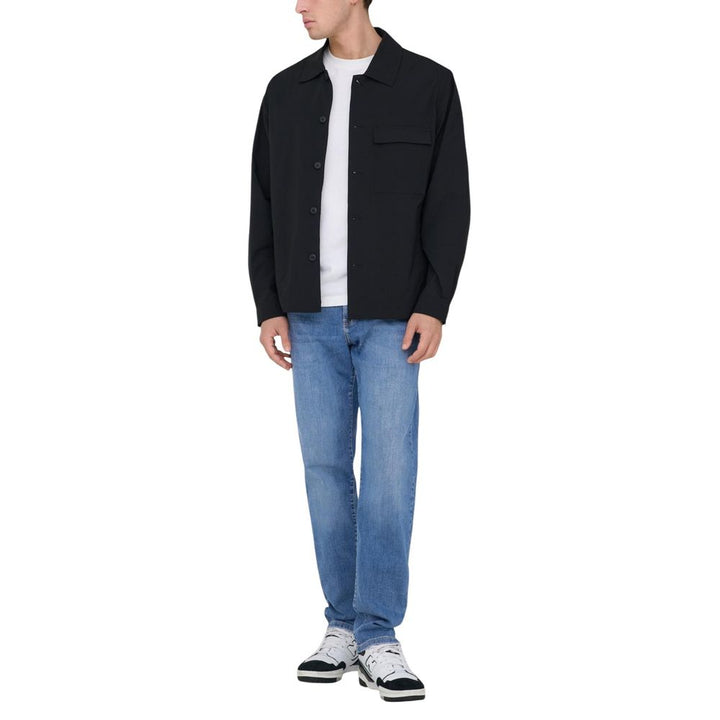 Only &amp; Sons Blue Cotton Relaxed Fit Jeans