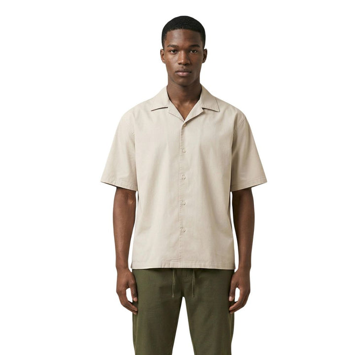 Only &amp; Sons Beige Cotton Shortsleeve Shirt