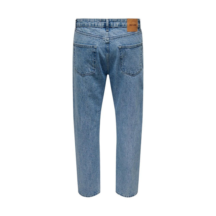 Only &amp; Sons Light Blue Cotton Relaxed Fit Jeans