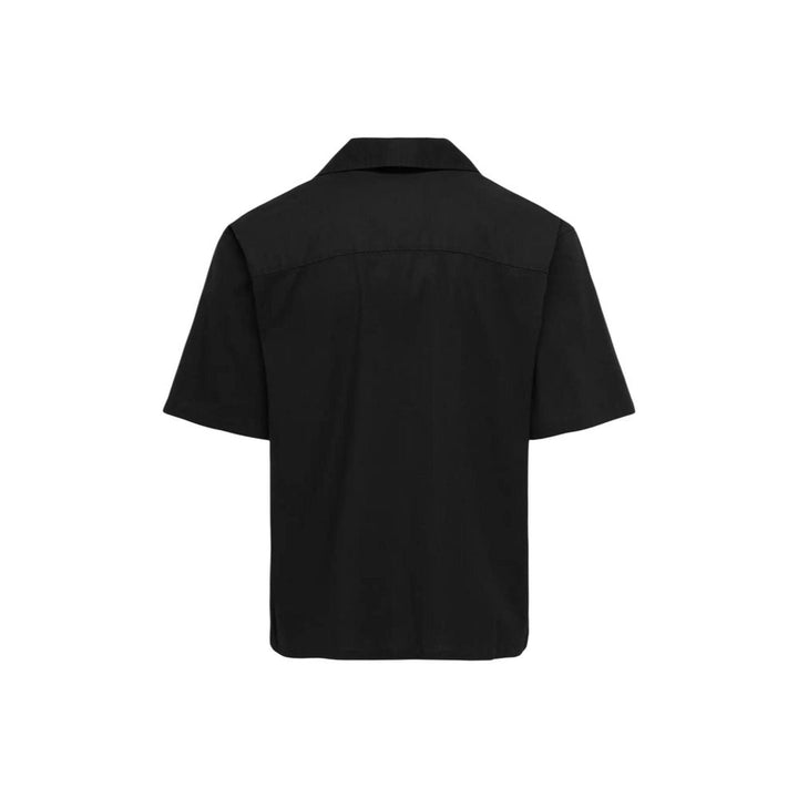 Only &amp; Sons Black Cotton Shortsleeve Shirt