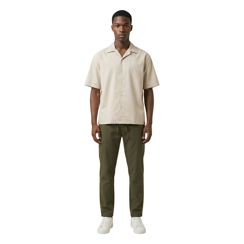 Only &amp; Sons Beige Cotton Shortsleeve Shirt