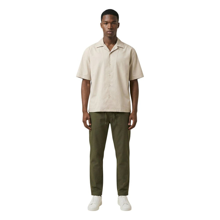 Only &amp; Sons Beige Cotton Shortsleeve Shirt