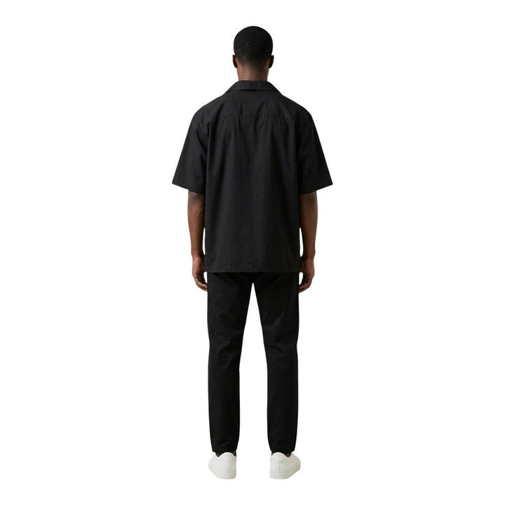 Only &amp; Sons Black Cotton Shortsleeve Shirt