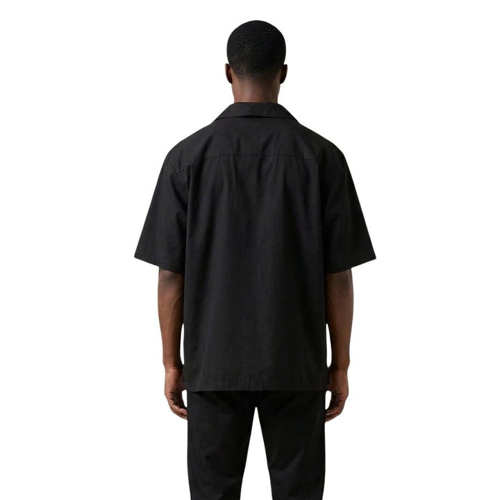 Only &amp; Sons Black Cotton Shortsleeve Shirt