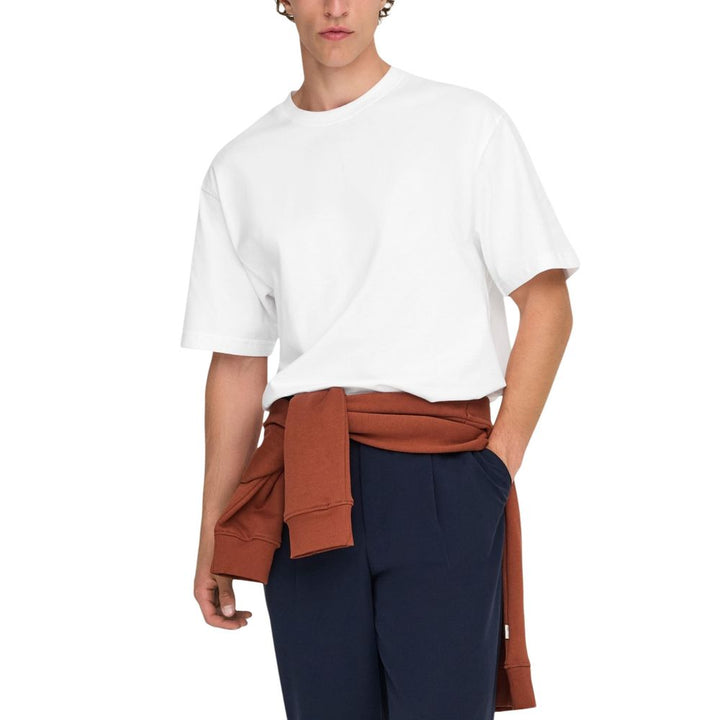 Only &amp; Sons White Organic Cotton T-Shirt