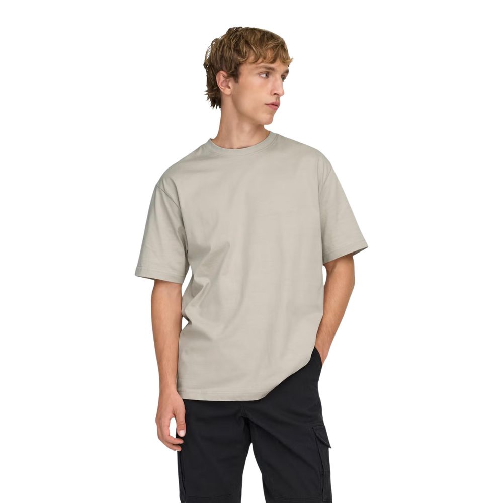Only &amp; Sons Beige Organic Cotton T-Shirt