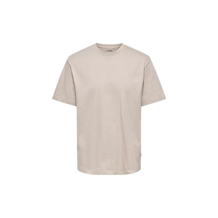 Only &amp; Sons Beige Organic Cotton T-Shirt