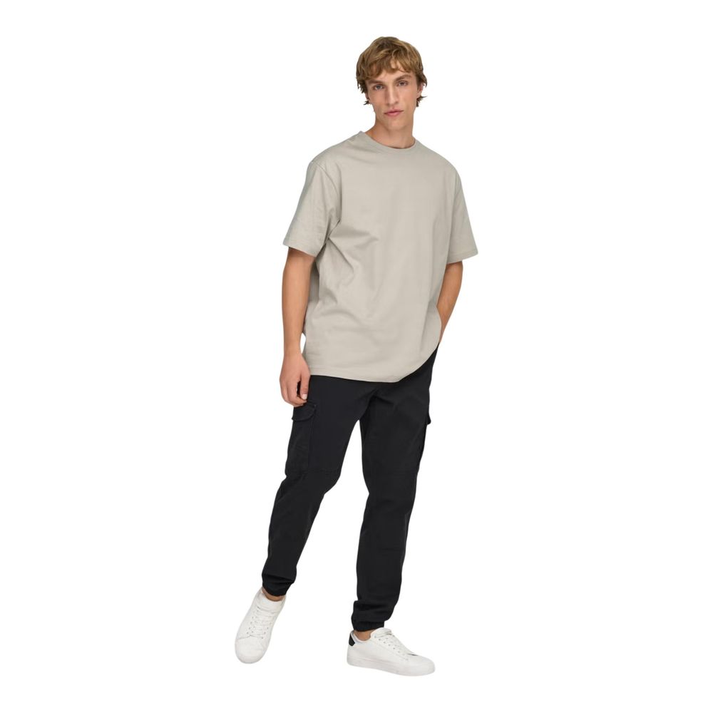 Only &amp; Sons Beige Organic Cotton T-Shirt