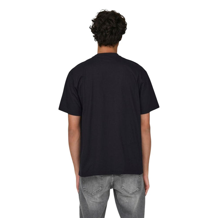 Only &amp; Sons Black Organic Cotton T-Shirt