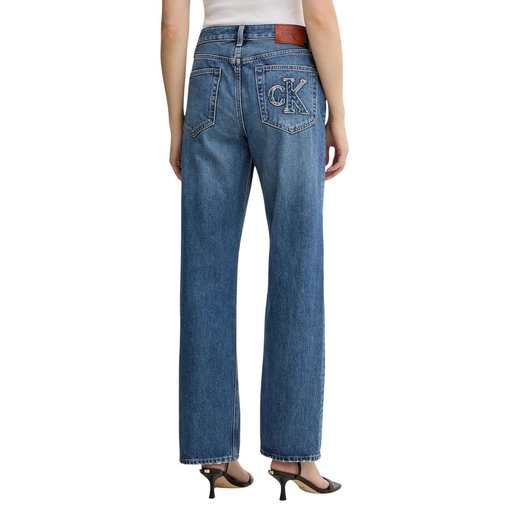 Calvin Klein Jeans Blue Cotton Mom Jeans