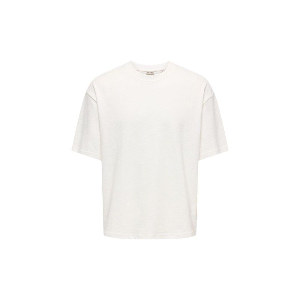 Only &amp; Sons Cream Cotton T-Shirt