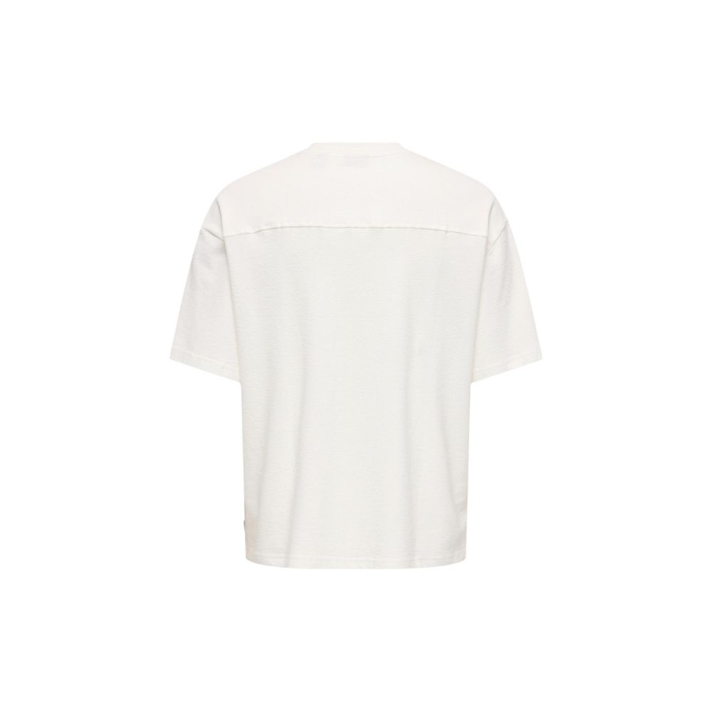 Only &amp; Sons Cream Cotton T-Shirt