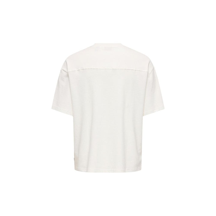 Only &amp; Sons Cream Cotton T-Shirt