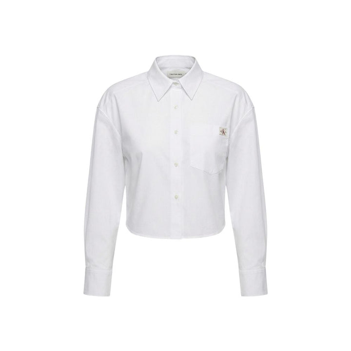 Calvin Klein Jeans White Cotton Blouse
