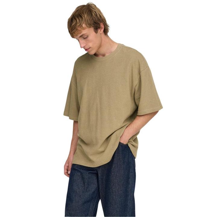 Only &amp; Sons Brown Cotton T-Shirt