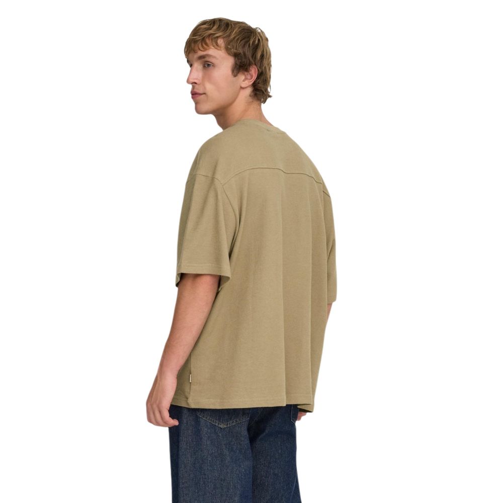 Only &amp; Sons Brown Cotton T-Shirt